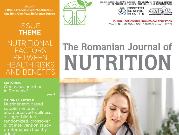 Revista Dietetician.ro își schimbă numele în „The Romanian Journal of Nutrition”