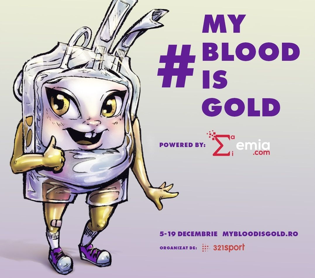 În pas de alergare la donare: #MyBloodIsGold, campanie de donare de sânge