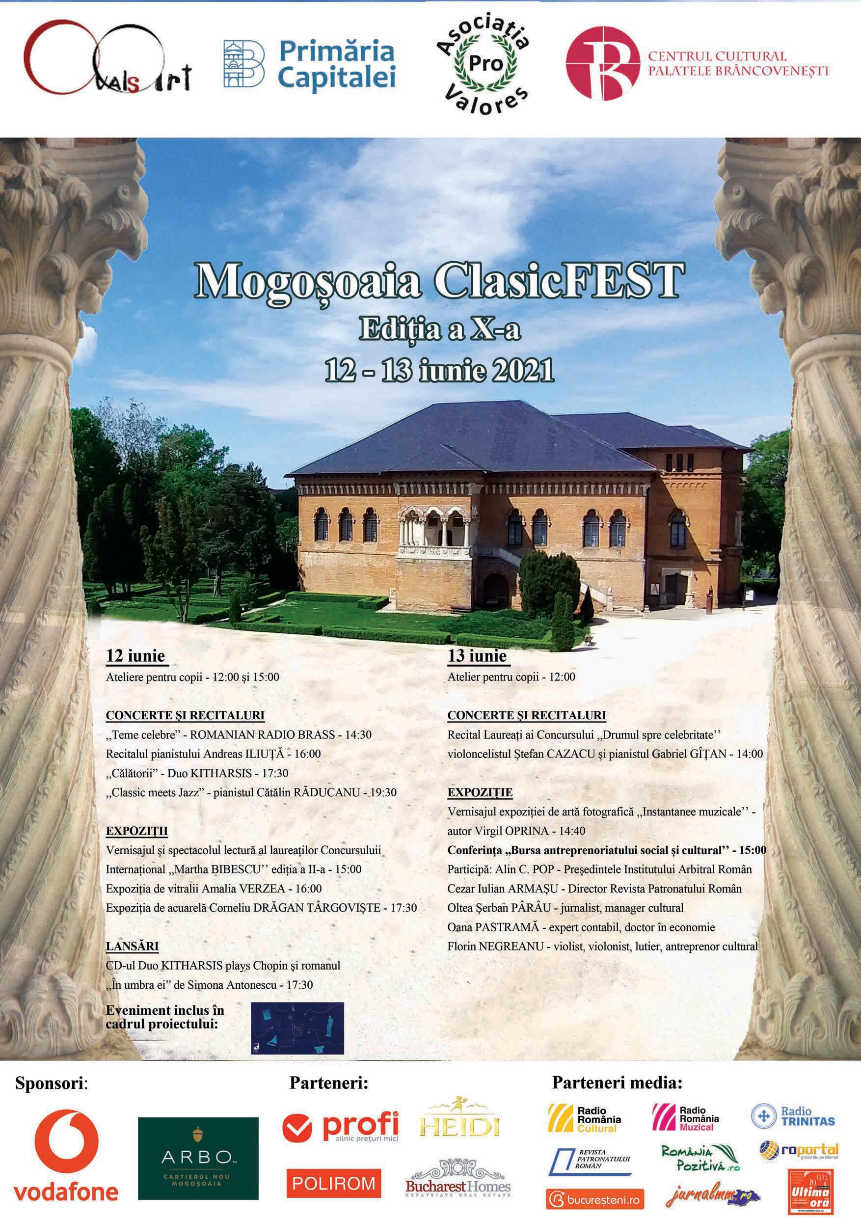 Concerte și recitaluri la cea de-a zecea ediție a Mogoșoaia ClasicFest
