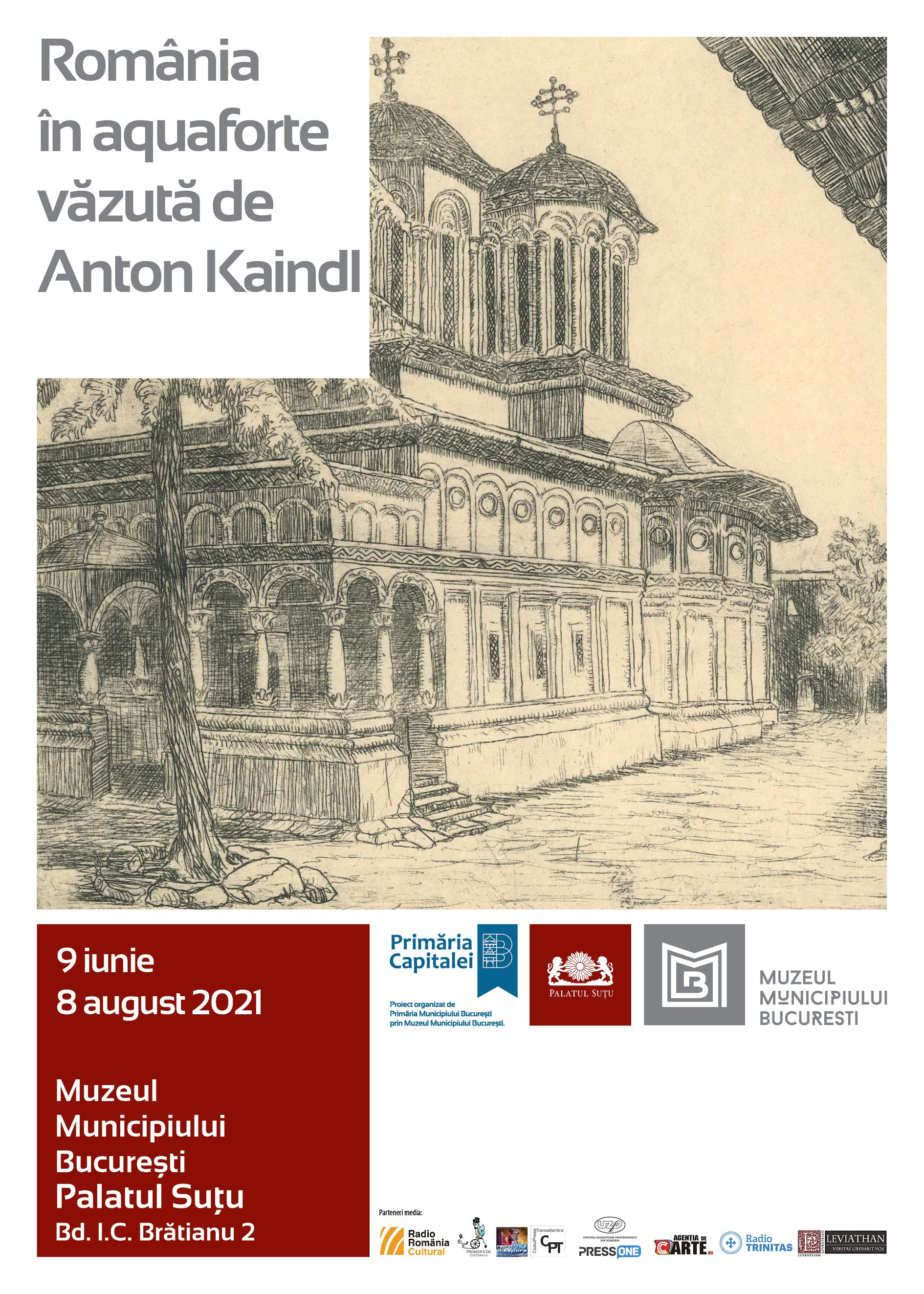 Expoziție la Palatul Suțu: „România în aquaforte văzută de Anton Kaindl”