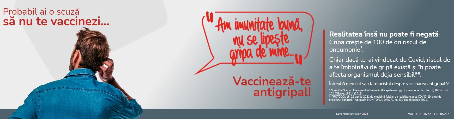 Banner campanie vaccinare antigripala