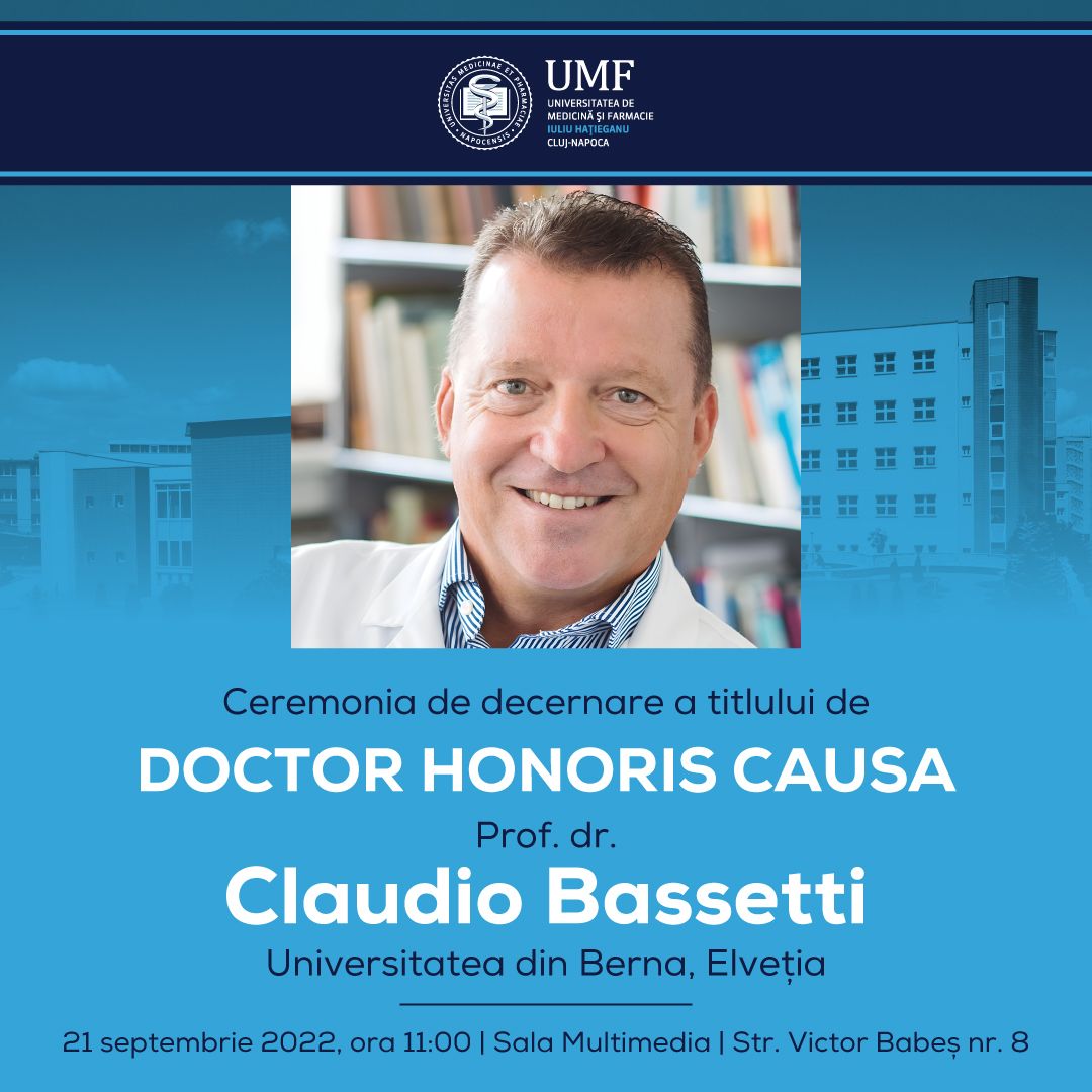 Un profesor de la Universitatea din Berna a primit titlul Doctor Honoris Causa la UMF Cluj