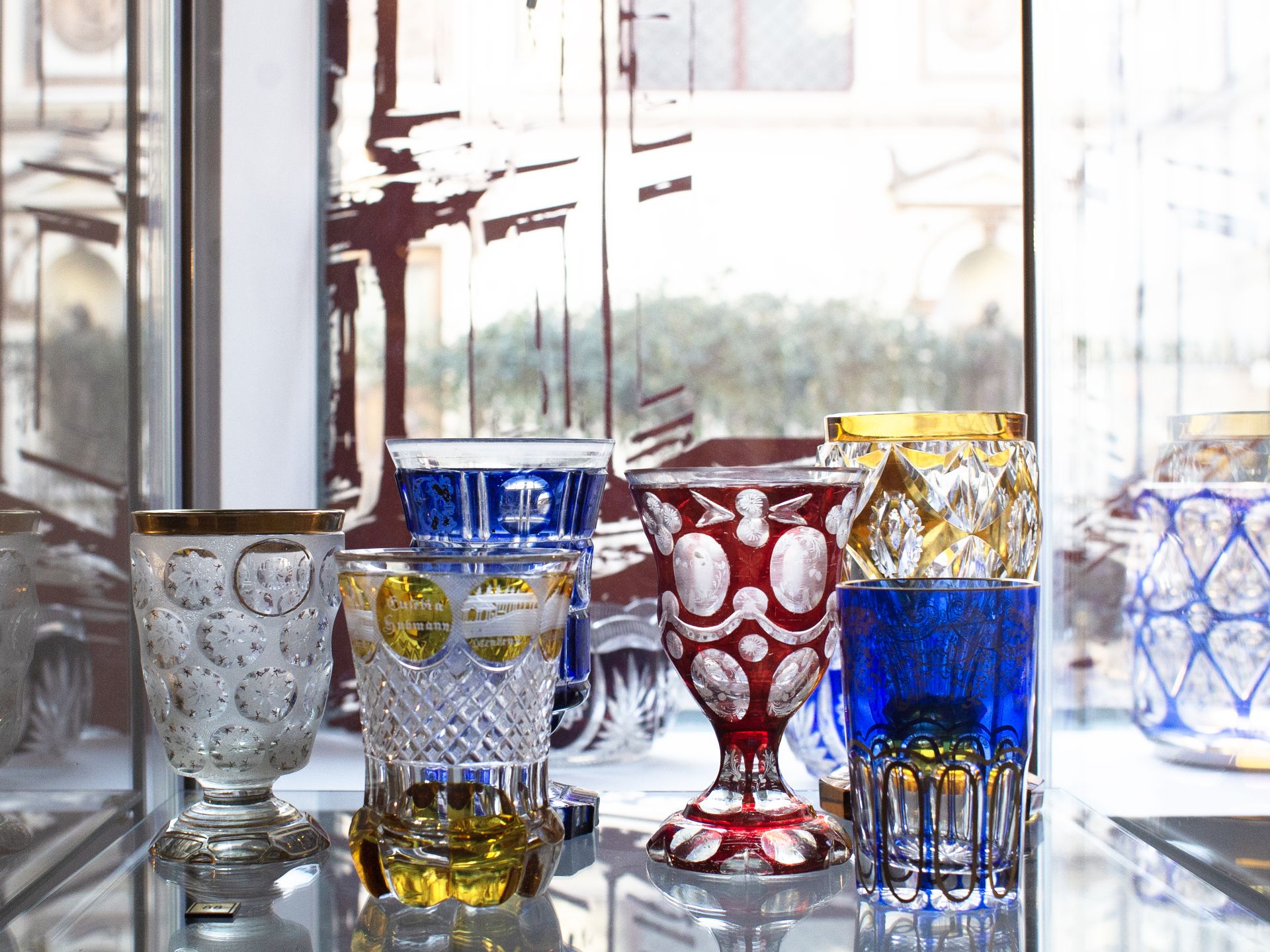 Colecția de șase pahare din cristal de Bohemia
