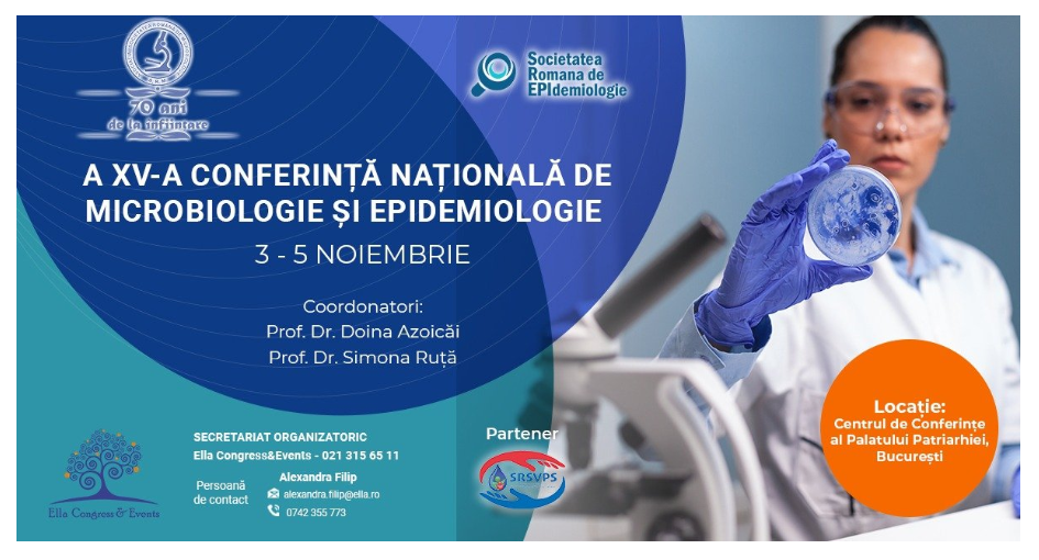 Conferința Națională de Microbiologie și Epidemiologie – 3-5 noiembrie, București
