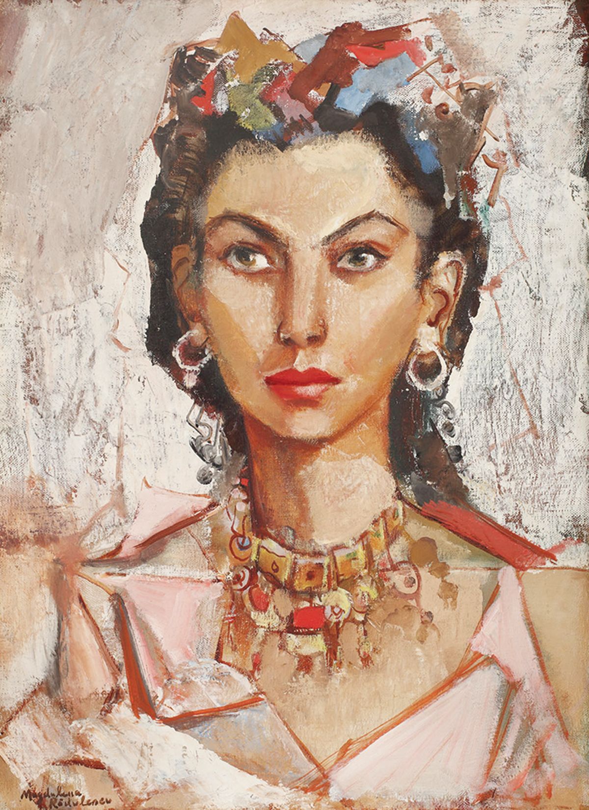 Magdalena Rădulescu - Autoportret în costum oriental, colecție privată