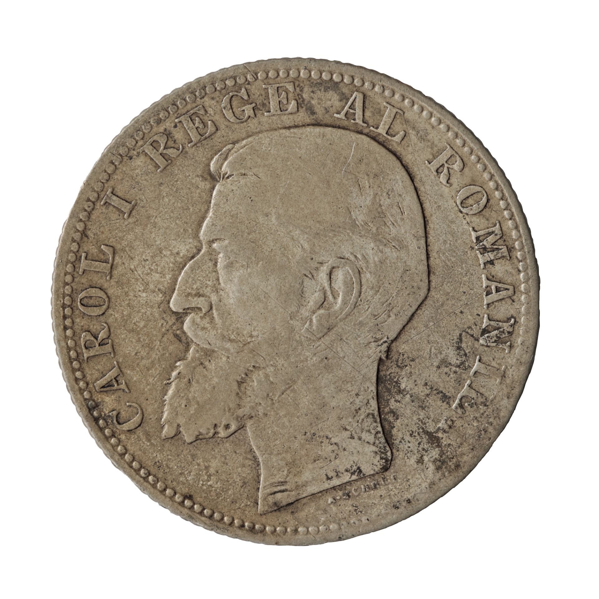 Monedă 2 Lei 1901, argint, cea ma rară monedă româneasca de circulație, cu un tiraj de doar 12.476 exemplare