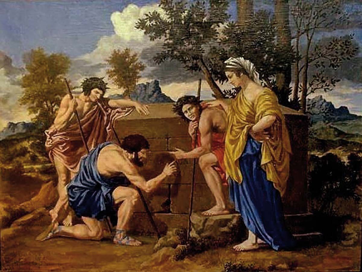 Nicolas Poussin, Et in Arcadia Ego, ulei pe p&acirc;nză, 1639