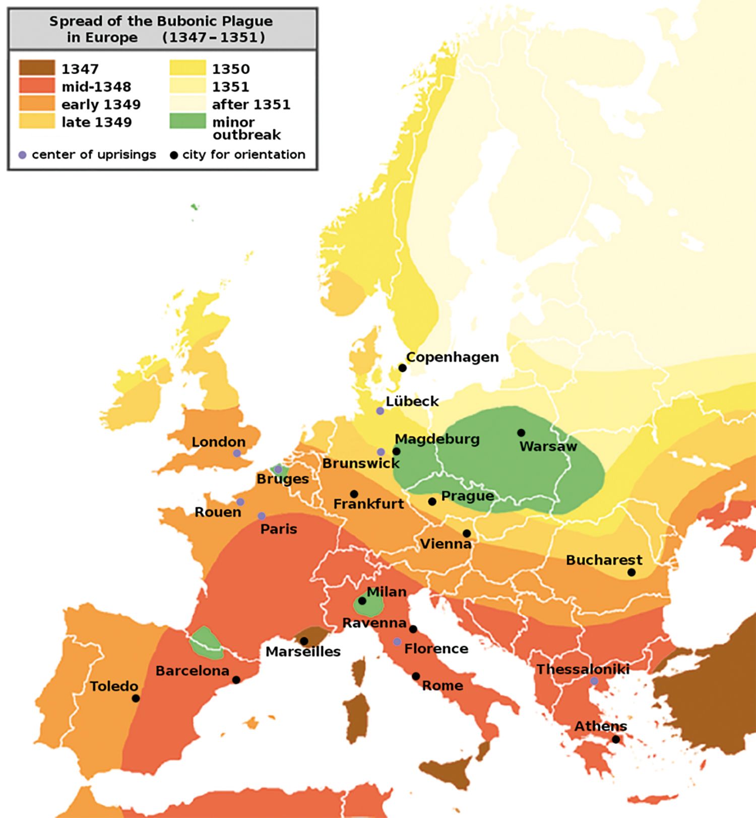 Raspandirea Ciumei bubonice