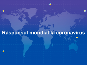 Raspunsul mondial la coronavirus