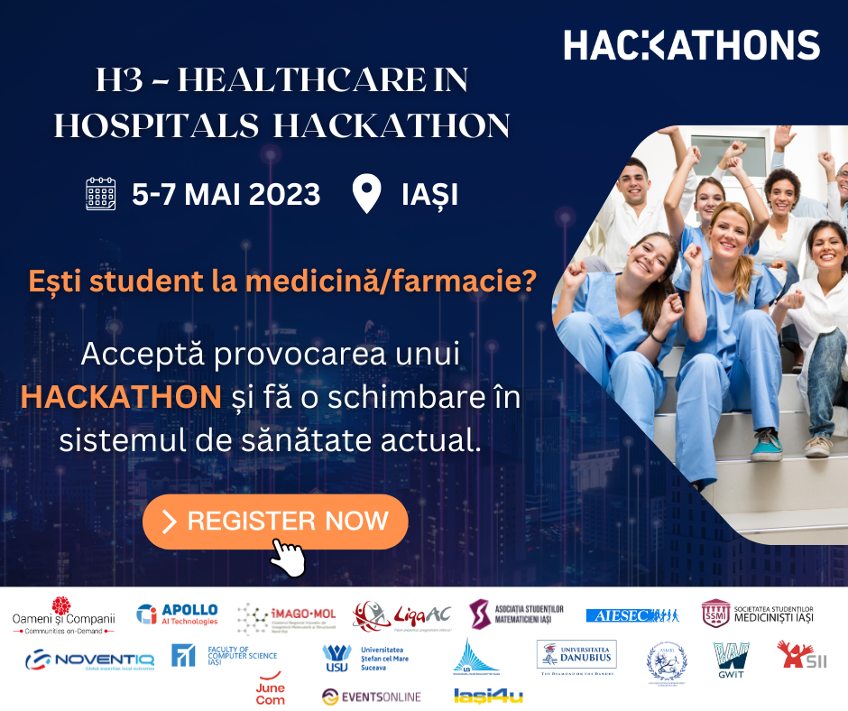 Healthcare in Hospitals Hackathon are loc în luna mai