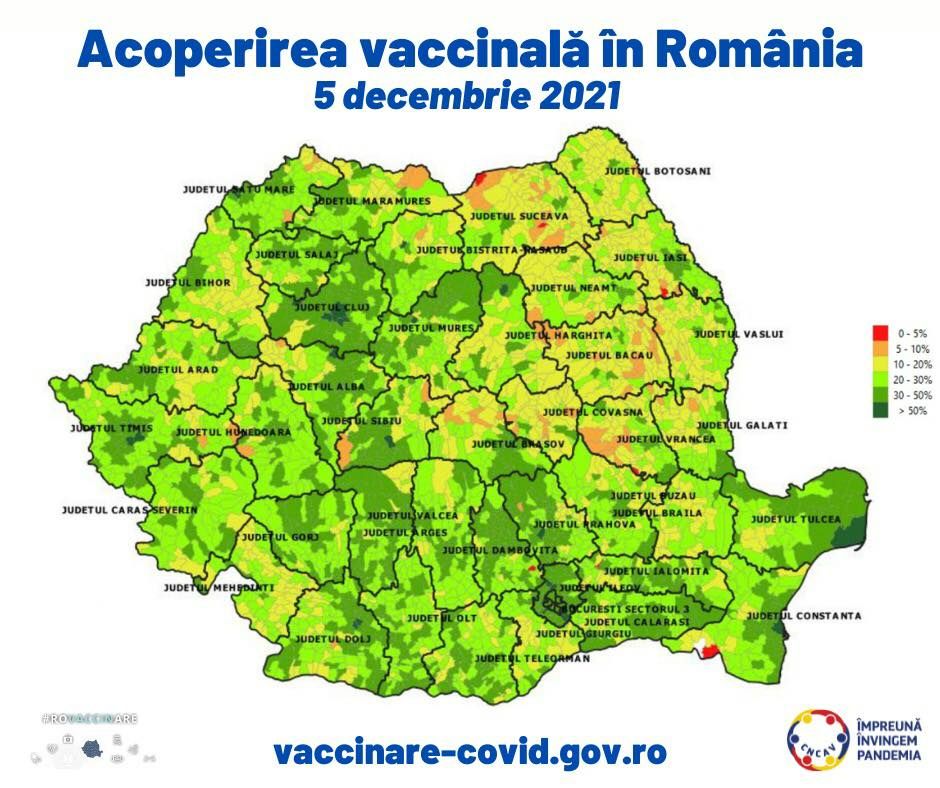 Situația vaccinării în România: Cluj-Napoca, pe loc fruntaș între municipii