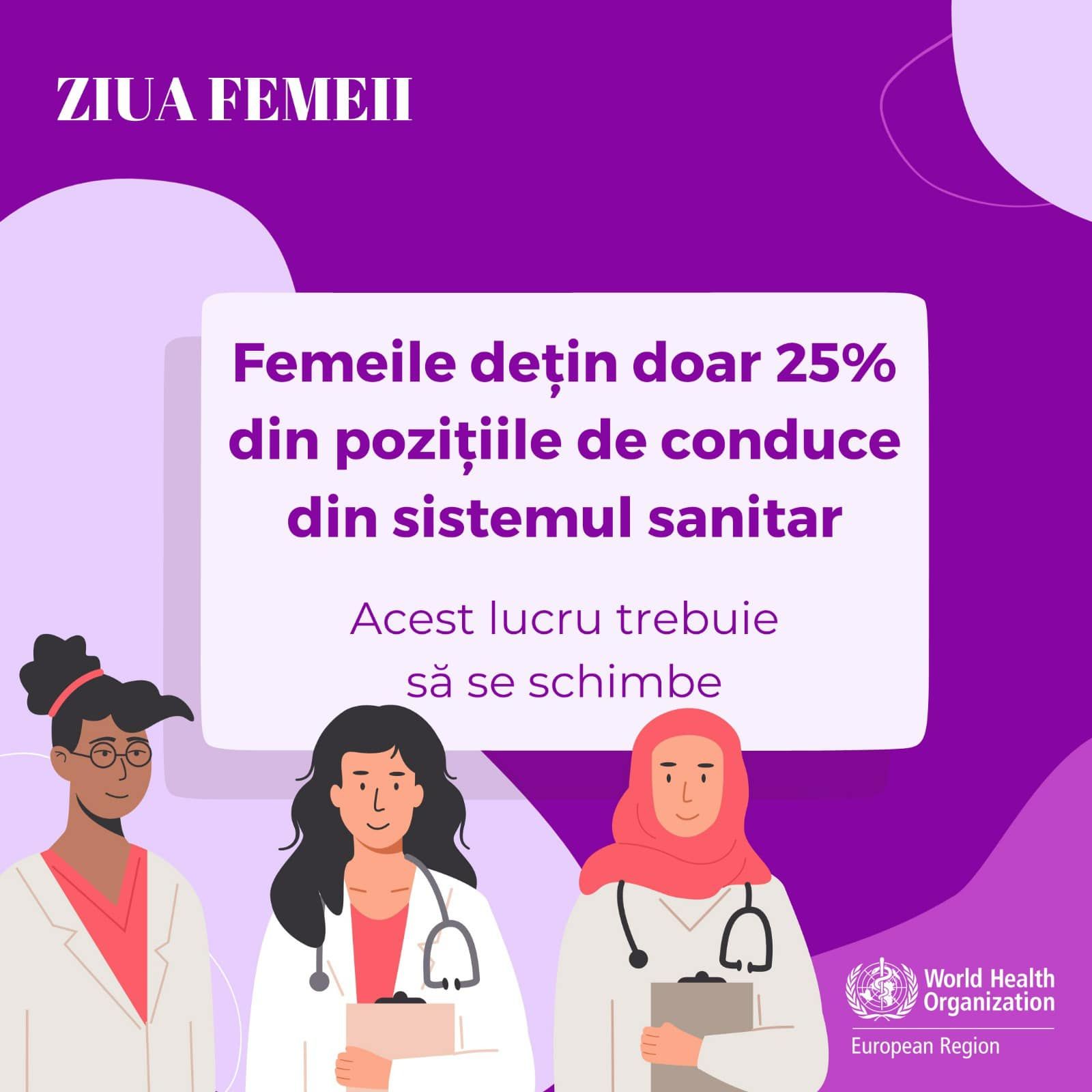 Biroul OMS România: „Să recunoaștem contribuția incredibilă a femeilor la sectorul sănătății”