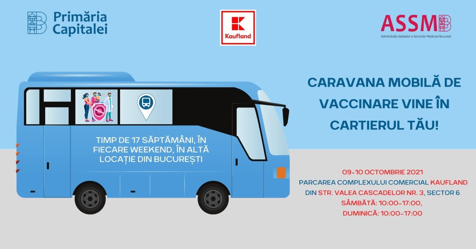 Caravana Mobilă de Vaccinare anti-COVID a ajuns în Sectorul 6