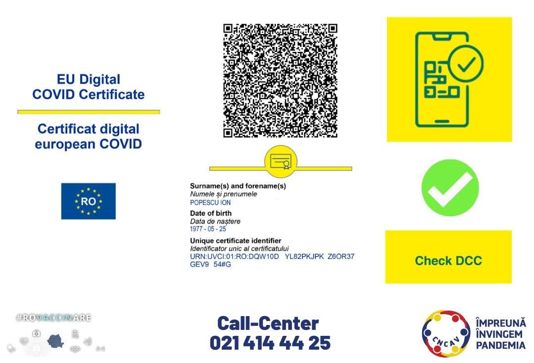 Certificatul digital COVID, valabil în 33 de țări din afara UE