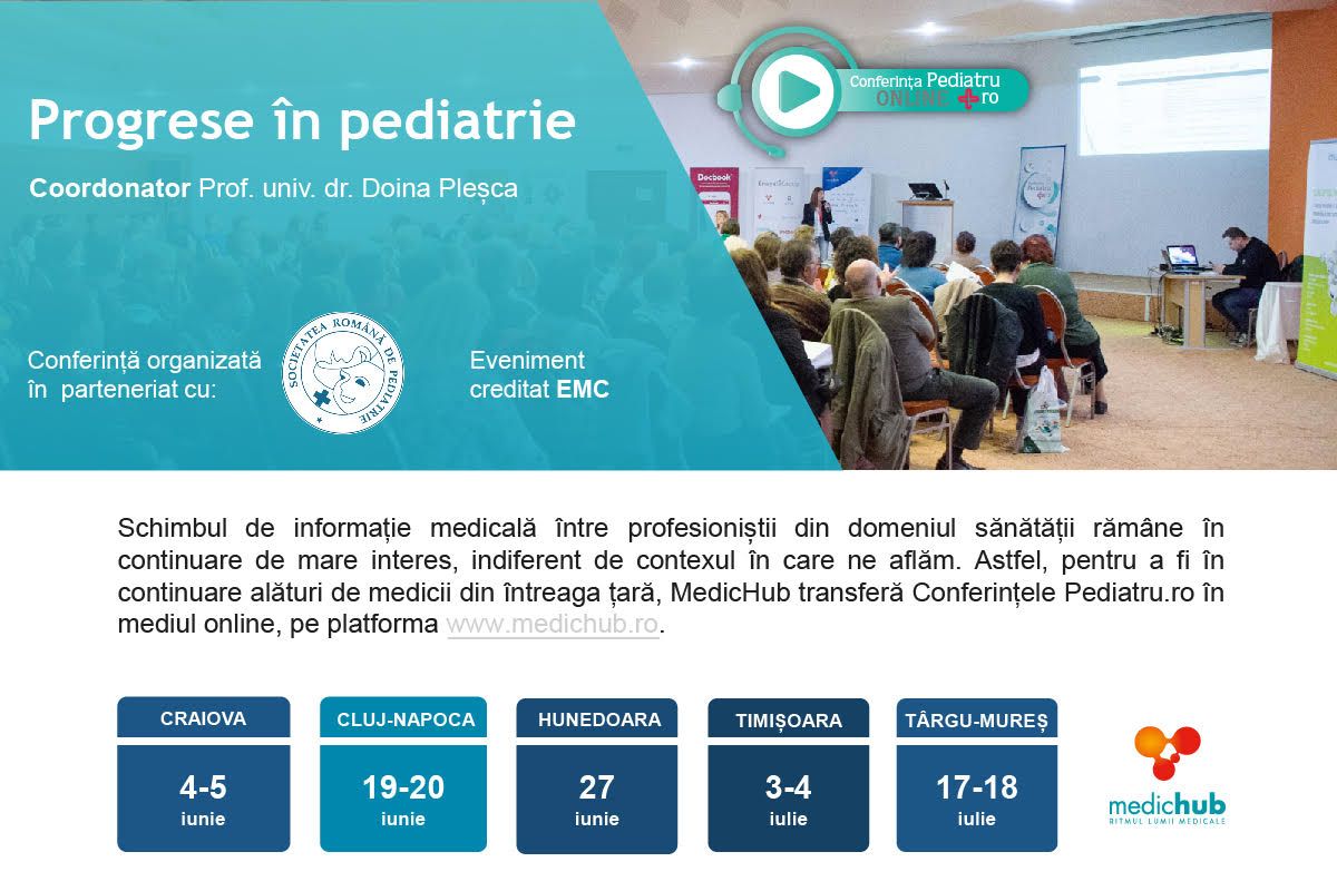 Conferinţele pediatru.ro continuă în mediul online