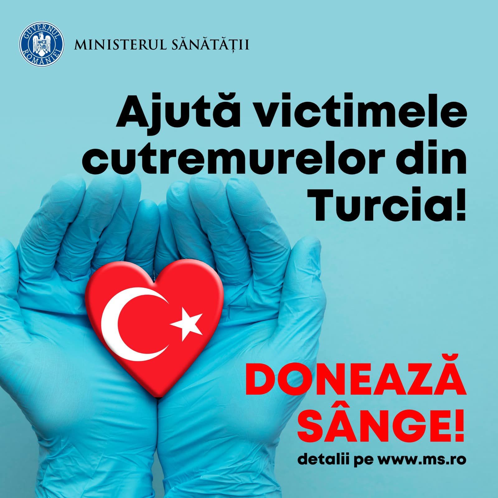 Unde puteți dona sânge pentru victimele cutremurelor din Turcia