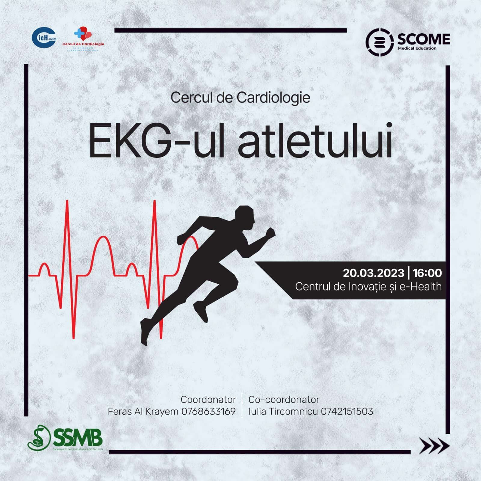 EKG-ul atletului, un nou eveniment organizat de Cercul de Cardiologie