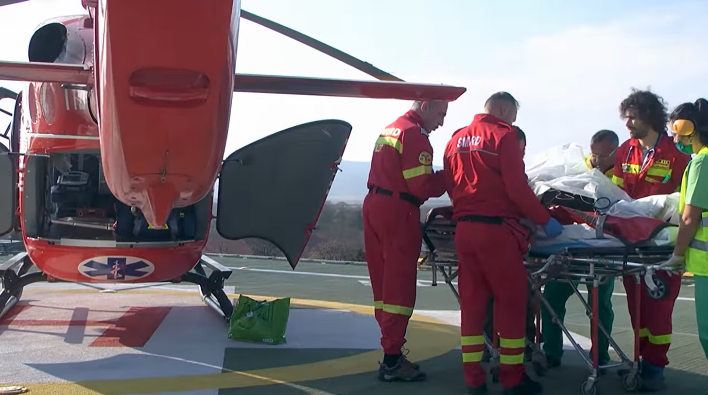 Primul pacient transportat cu elicopterul de pe heliportul SJU Bacău
