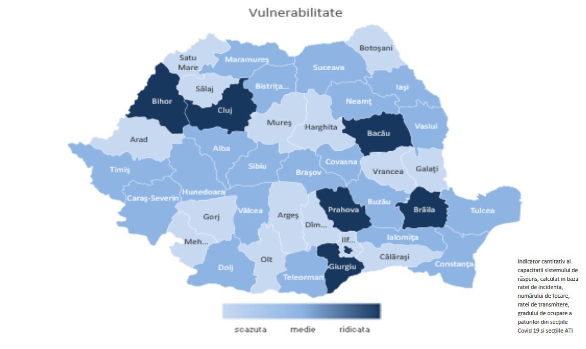INSP: trend ascendent al cazurilor de COVID-19 în 13 județe din România