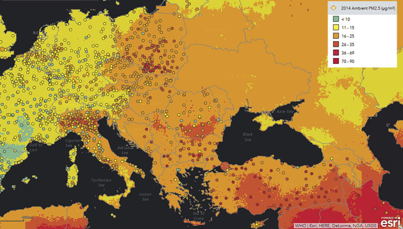 România, o pată roșie pe harta poluării din Europa