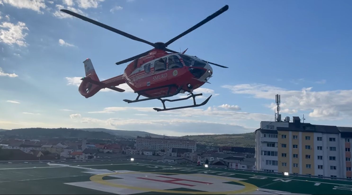 Heliportul de pe Spitalul Județean de Urgență din Bistrița a fost inaugurat
