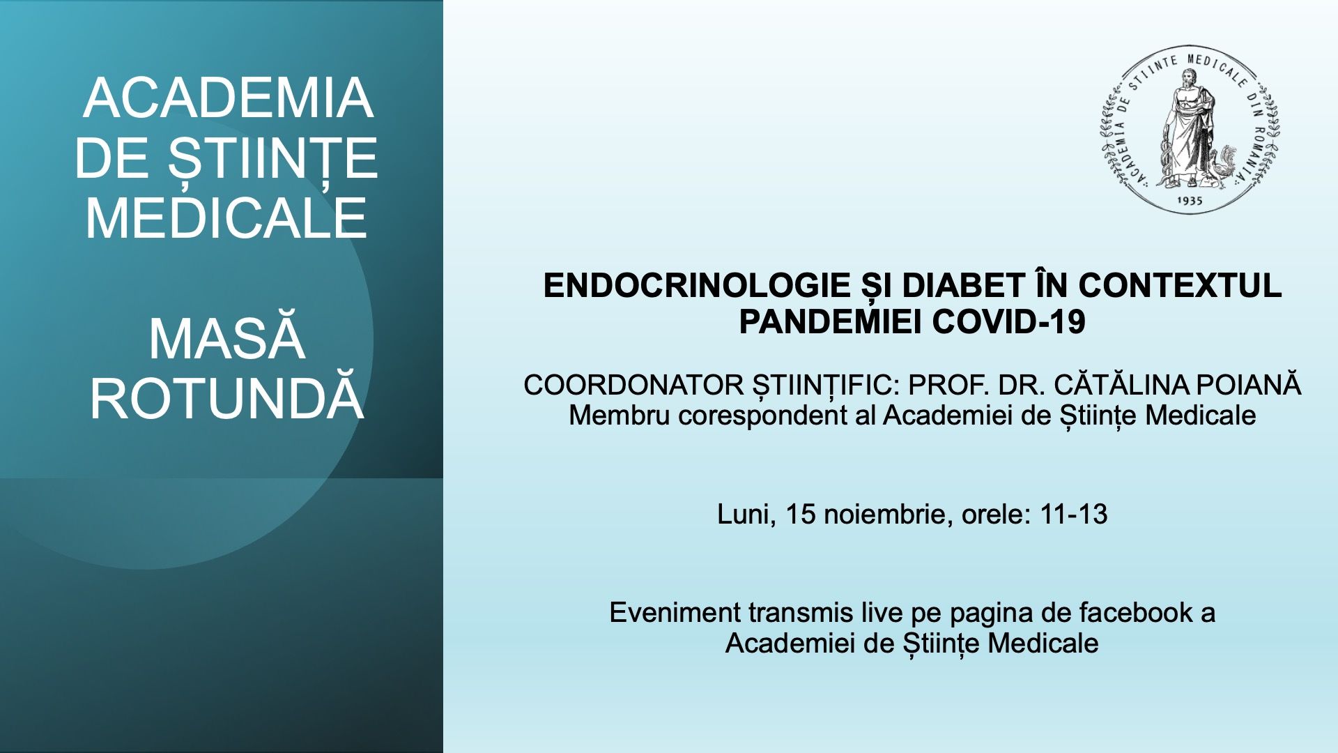 Masă rotundă: endocrinologie și diabet în contextul COVID-19