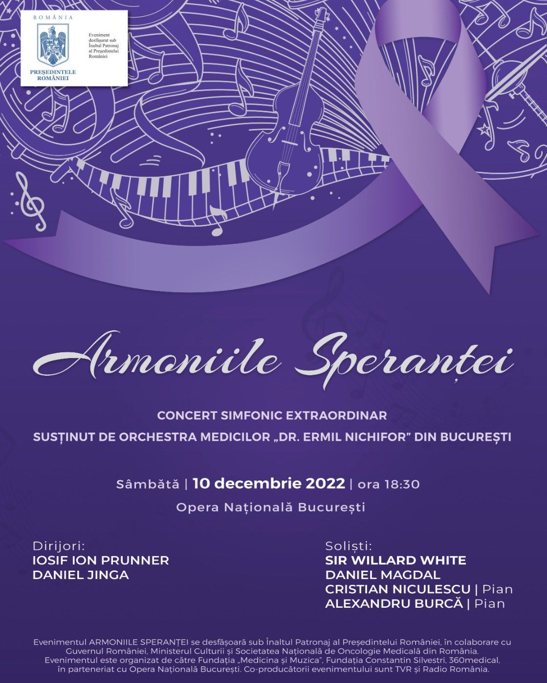 Concertul Extraordinar al Orchestrei Medicilor „Dr. Ermil Nichifor” are loc sâmbătă