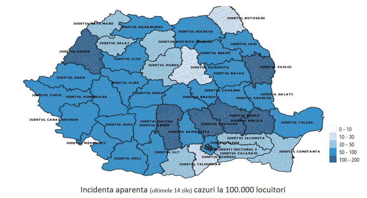 Raport INSP: Peste 30% din totalul deceselor au fost în București și patru județe