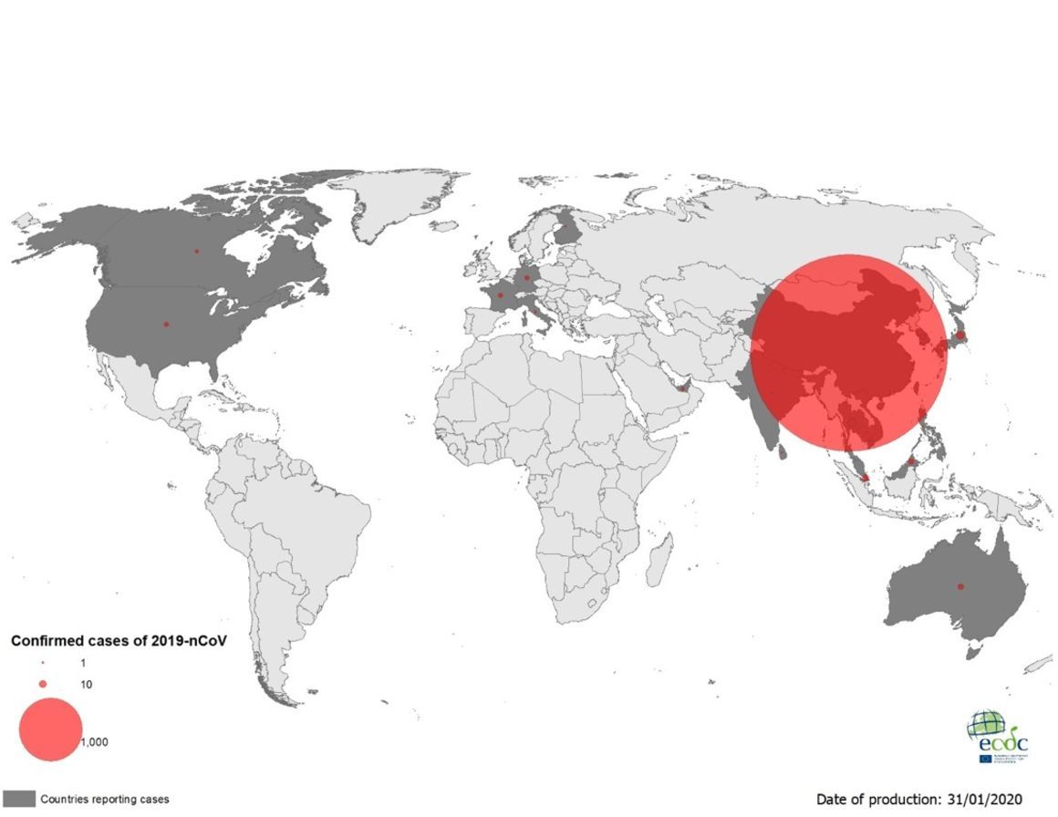 raspandire coronavirus la nivel mondial