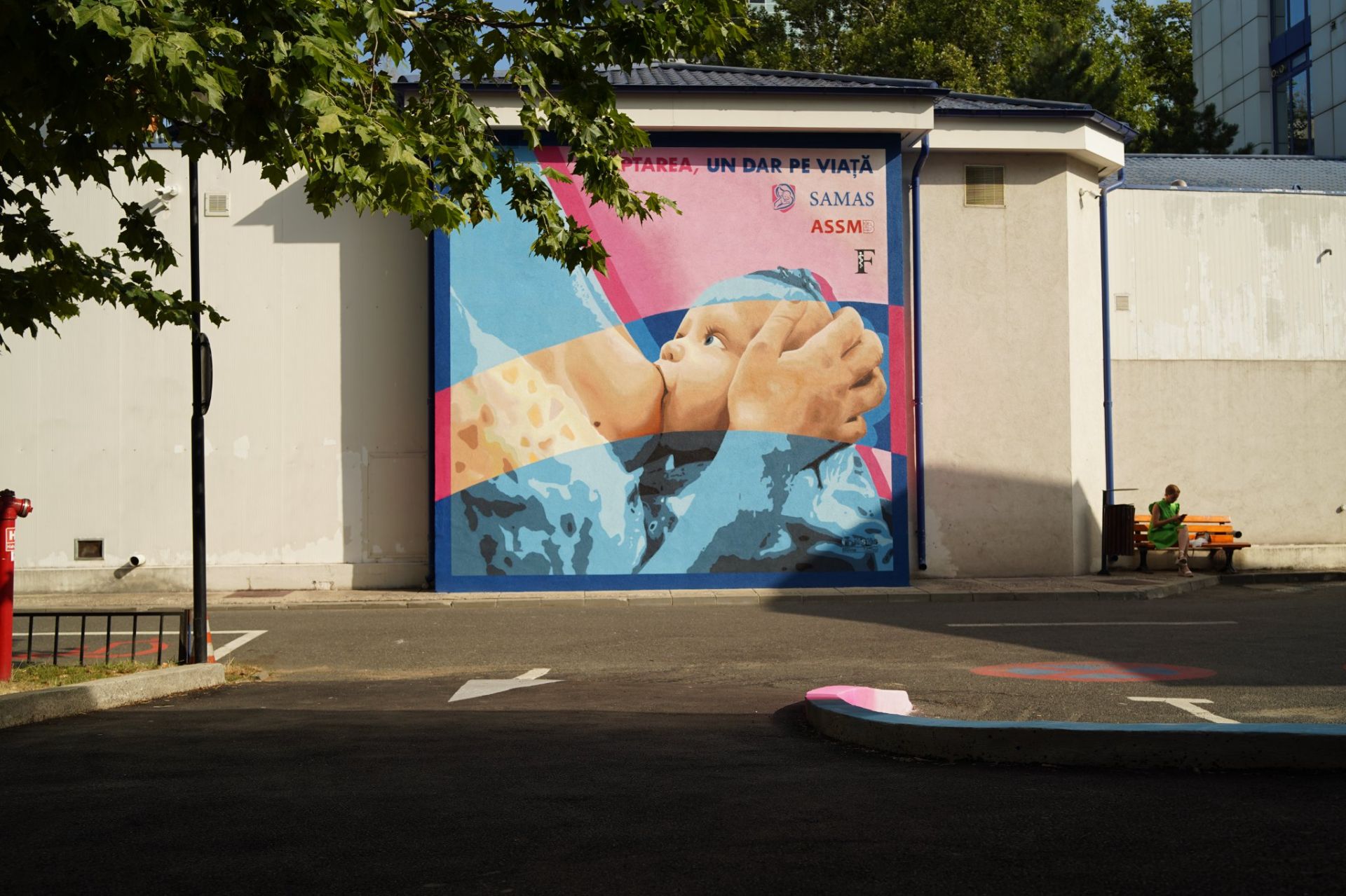 Cum arată pictura murală de la Filantropia, dedicată Săptămânii Mondiale a Alăptării