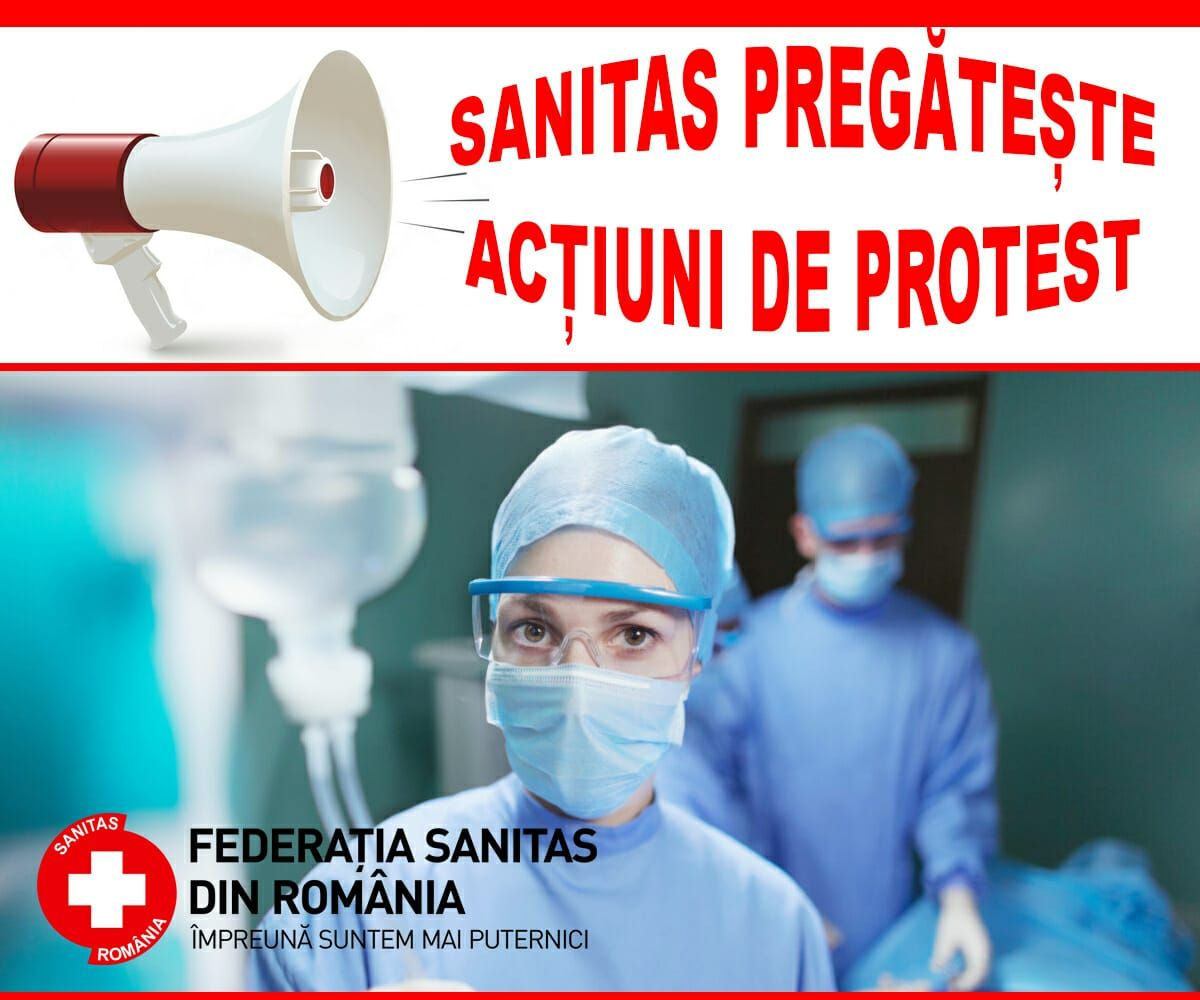 Federaţia Sanitas va protesta în Piaţa Victoriei, săptămâna viitoare