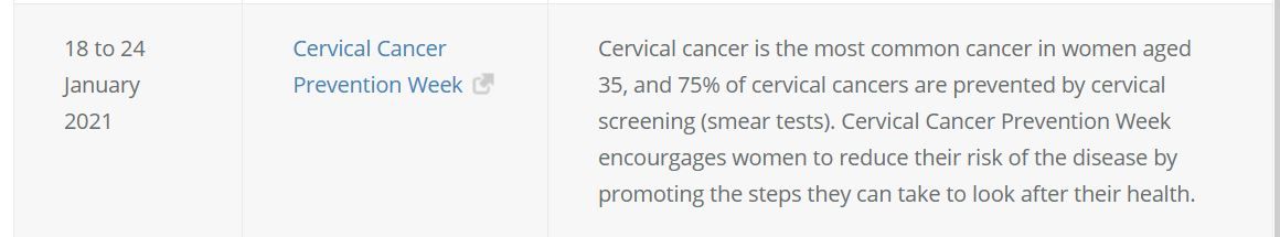 saptamana preventie cancer col