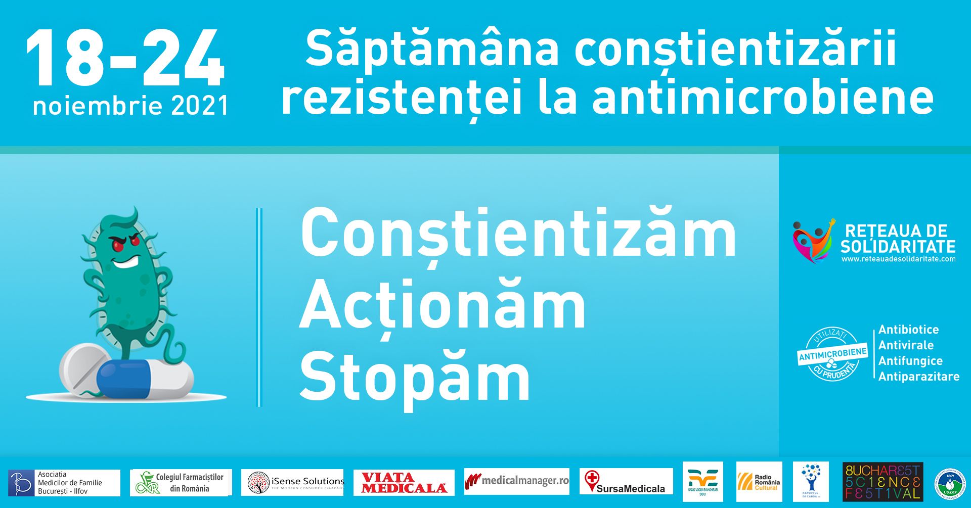 Campanie dedicată rezistenței la antimicrobiene, până la 24 noiembrie