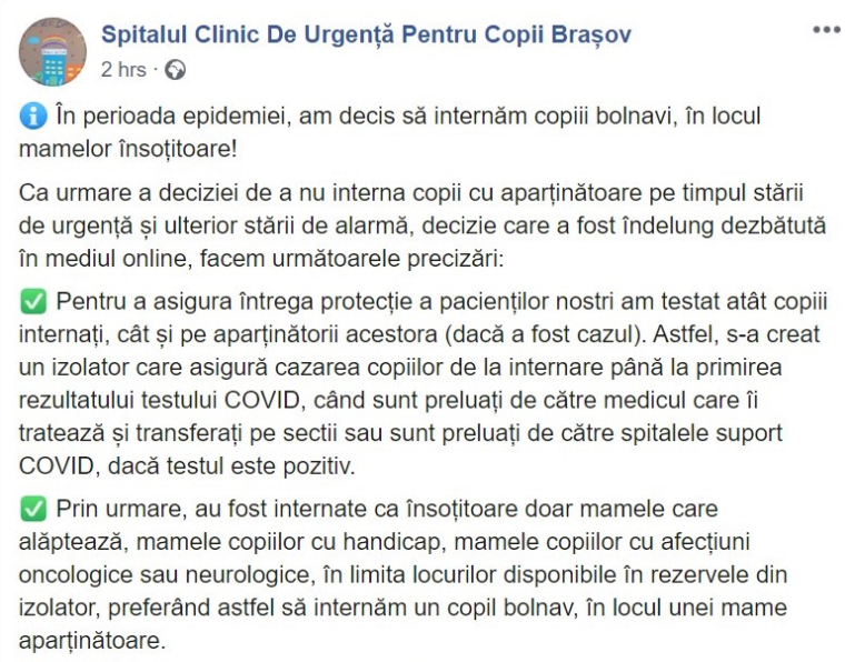 spitalul de urgenta brasov
