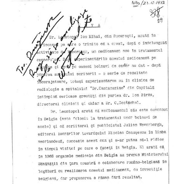 Experimente umane cu Antiblastic L, cu voie de la Împărăţie