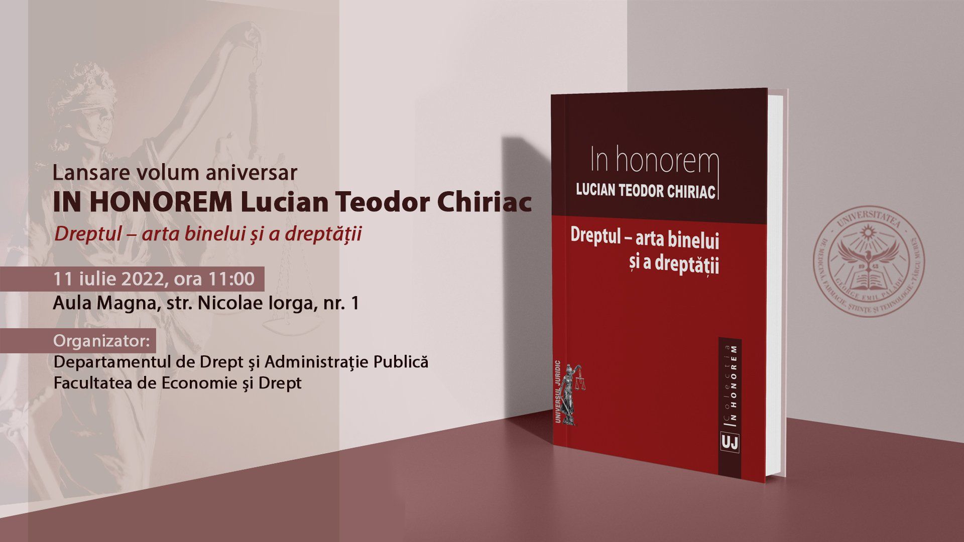 Volum aniversar dedicat profesorului Lucian Teodor Chiriac