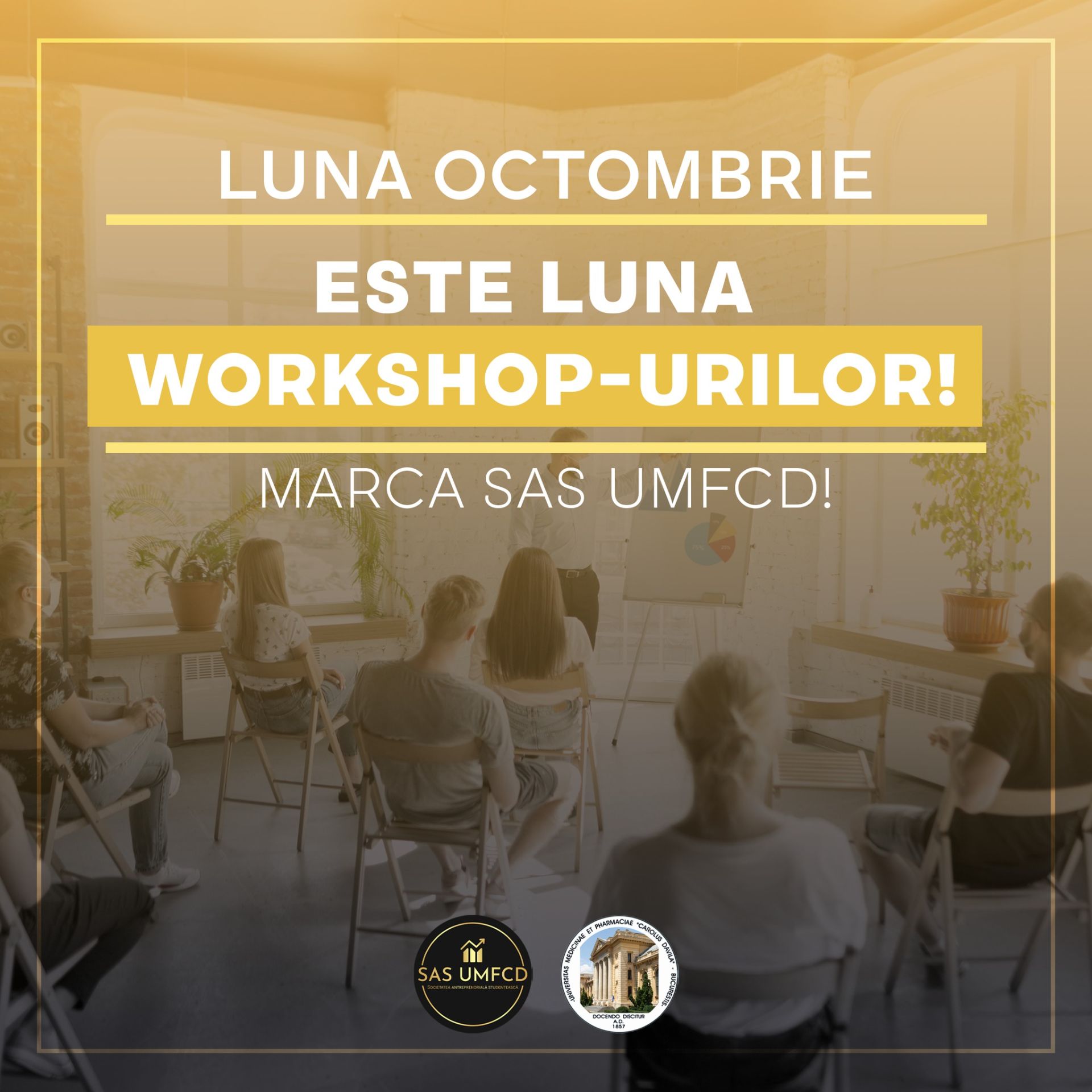 Workshopuri gratuite pentru studenții UMF Carol Davila, toată luna octombrie