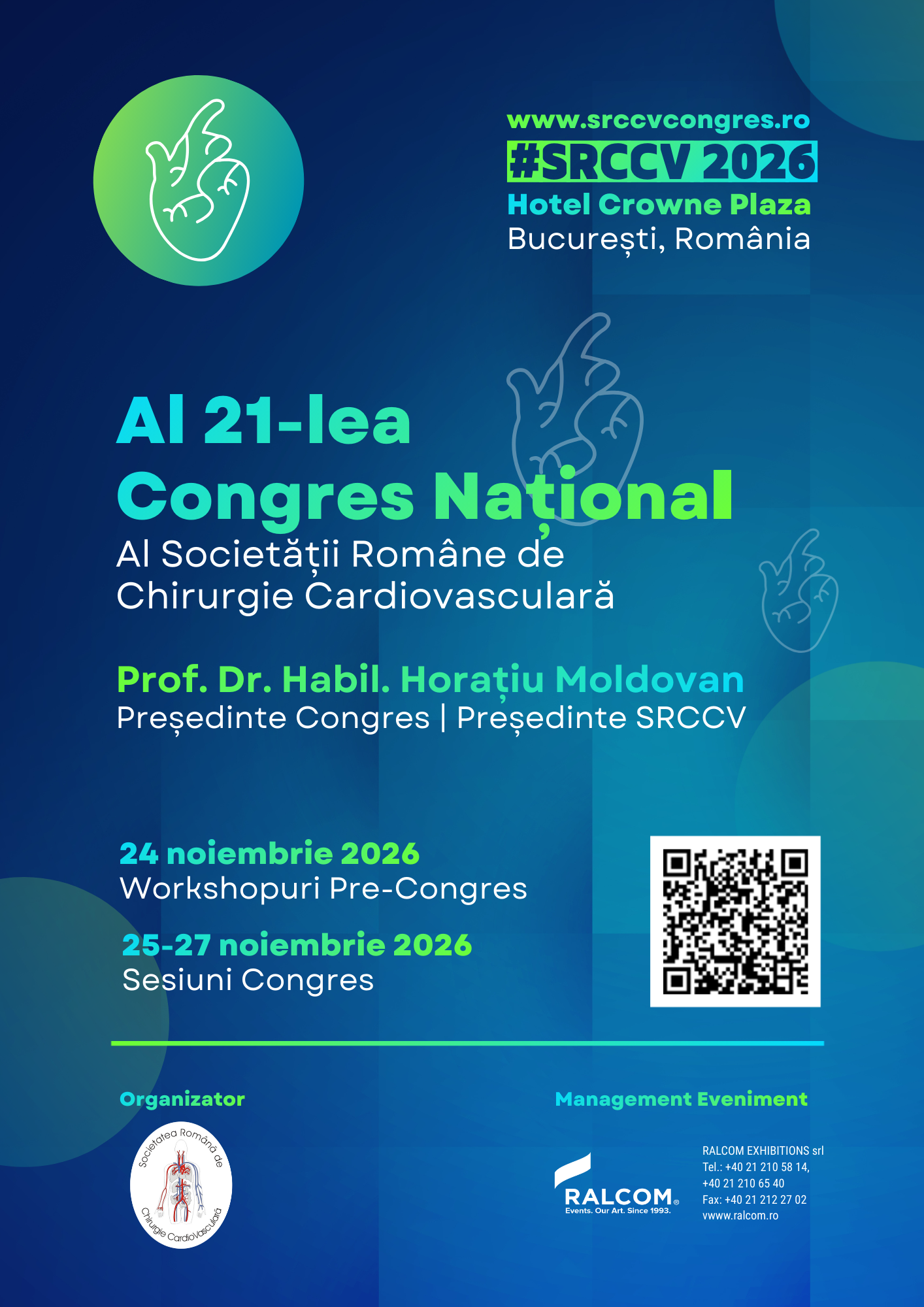 Congresul Național al Societății Române de Chirurgie Cardiovasculară - 25-27 noiembrie