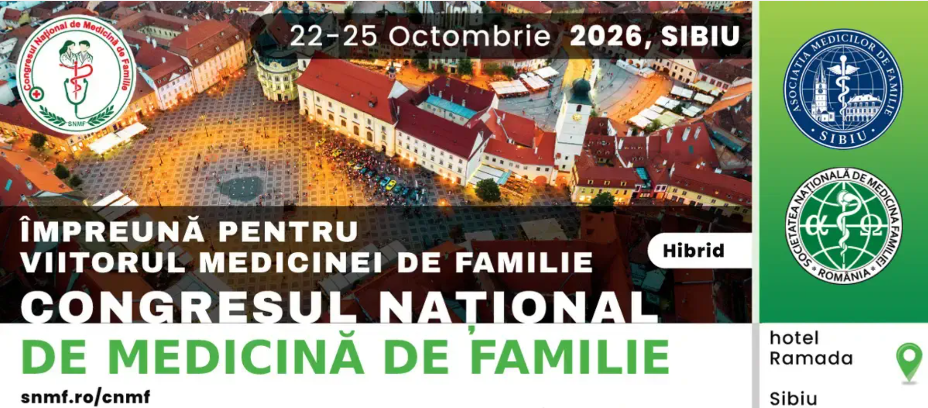Congresul Național de Medicină de Familie - 22-25 octombrie, Sibiu
