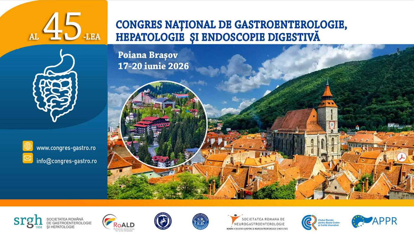 Congresul Național de Gastroenterologie - 17-20 iunie, Poiana Brașov