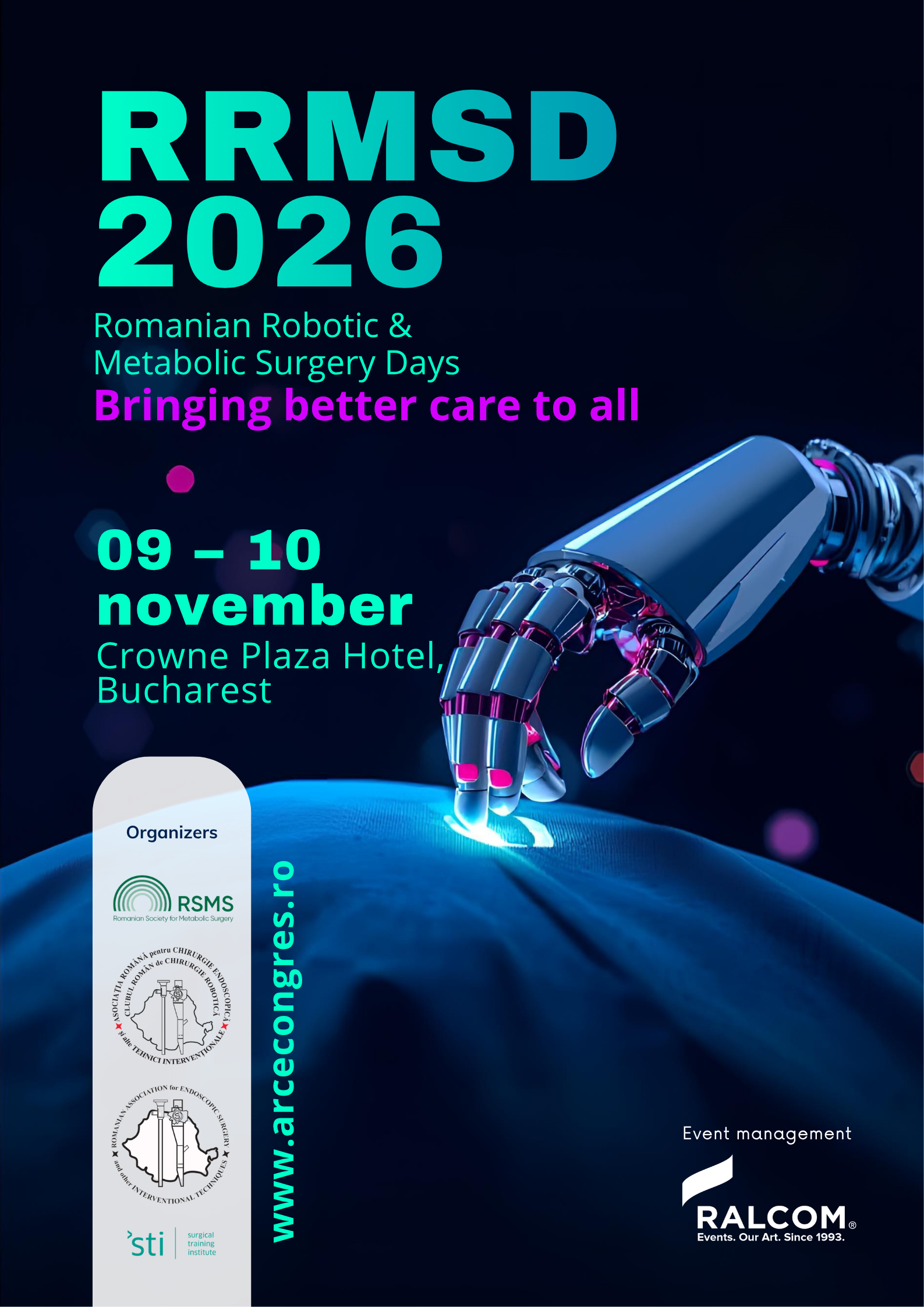 Romanian Robotic & Metabolic Surgery Days 2026: 9-10 noiembrie, București