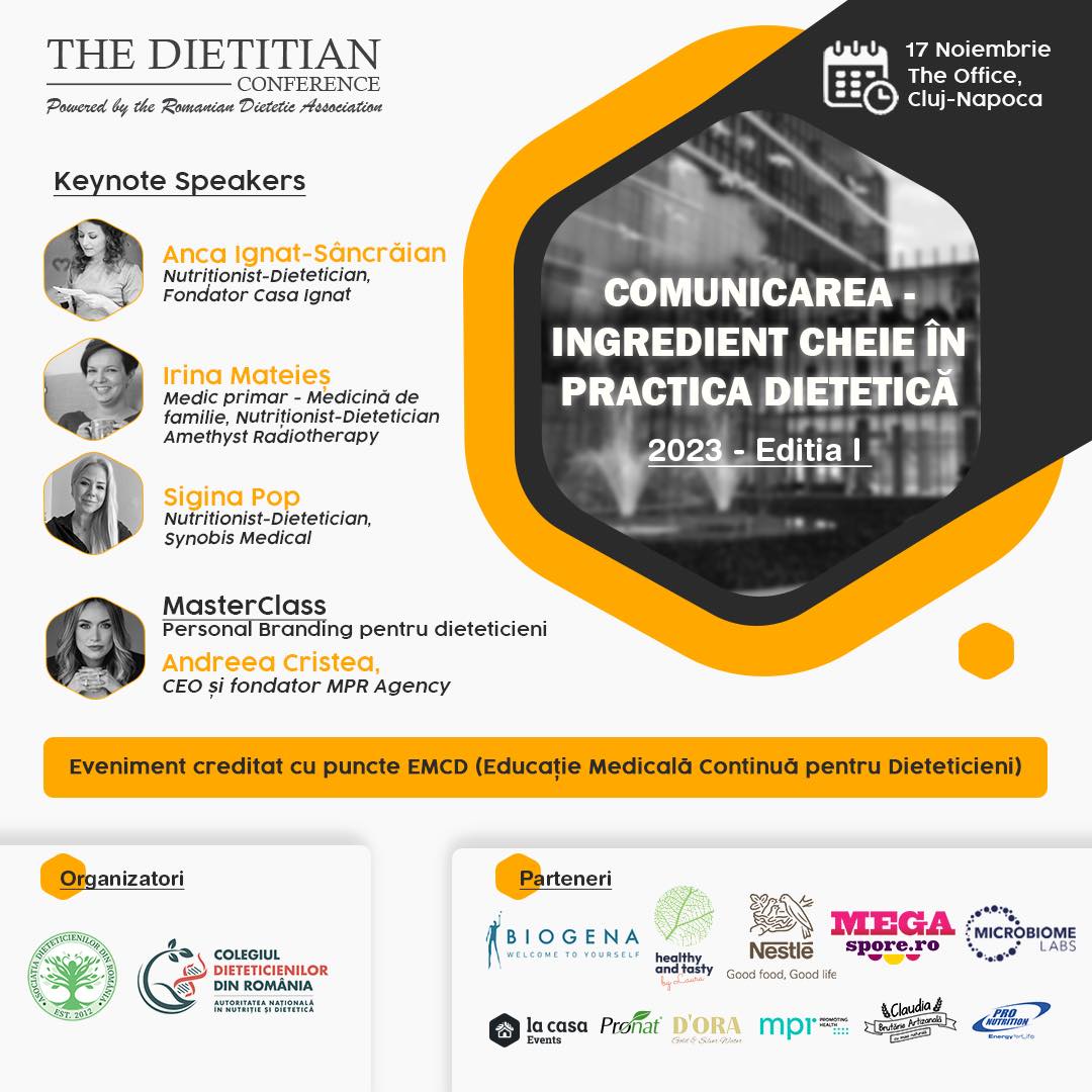 Cluj: prima conferință acreditată cu puncte EMCD pentru nutriționiști și dieteticieni