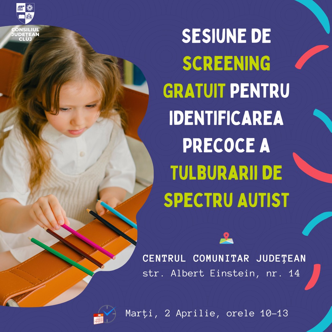 Screening gratuit pentru identificarea precoce a Tulburării de Spectru Autist 