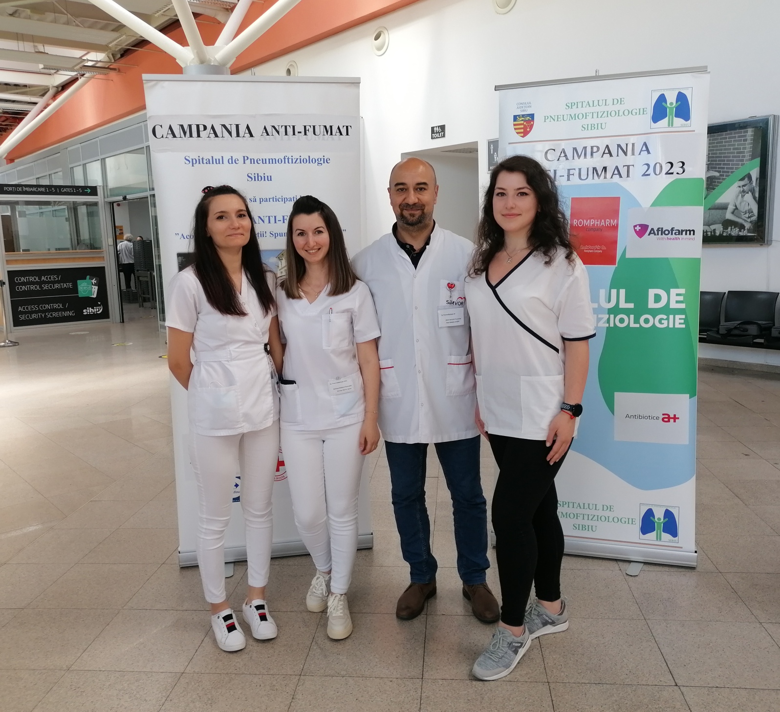 Aeroportul Internaţional Sibiu: Peste 100 de persoane și-au verificat gratuit sănătatea plămânilor