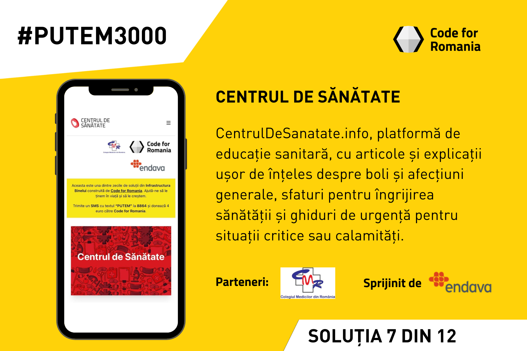 Colegiul Medicilor din România și Code for Romania au lansat CentrulDeSanatate.info 