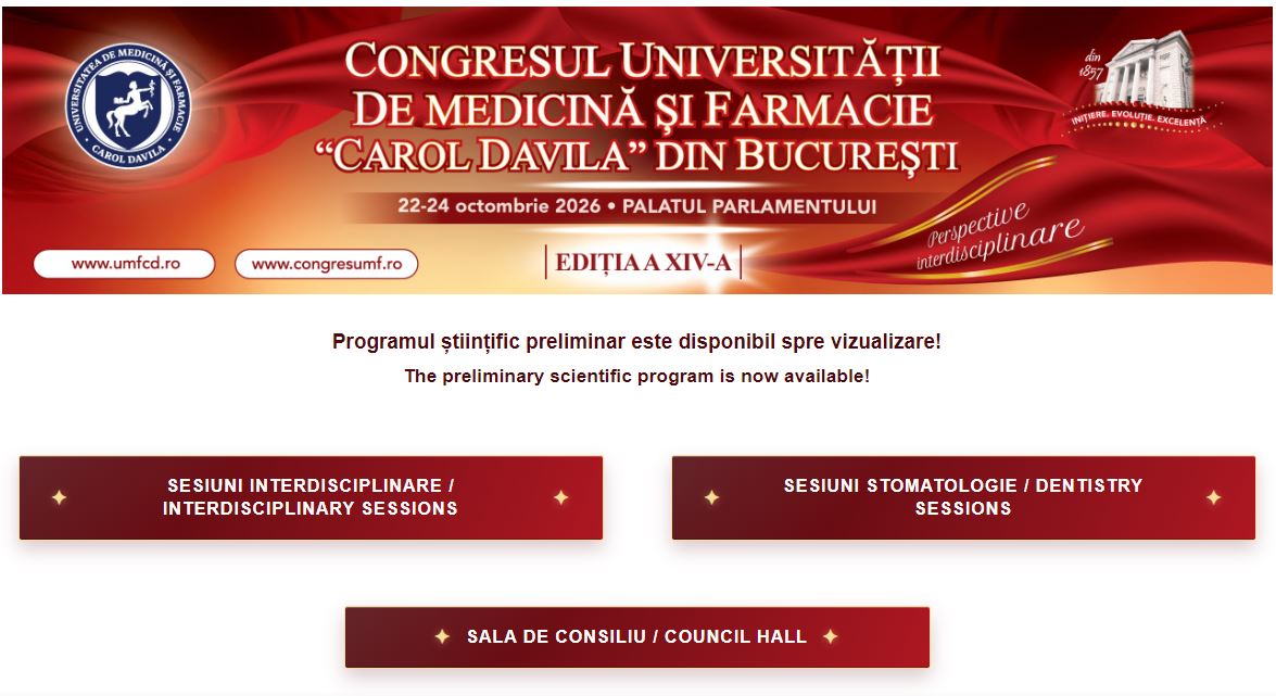 Peste 10.200 de participanți înscriși la Congresul UMF „Carol Davila” din București