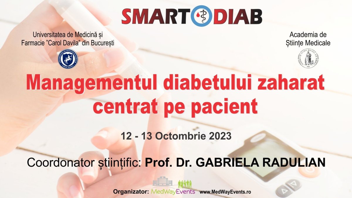 Conferința Națională SMARTDIAB are loc pe 12 și 13 octombrie 