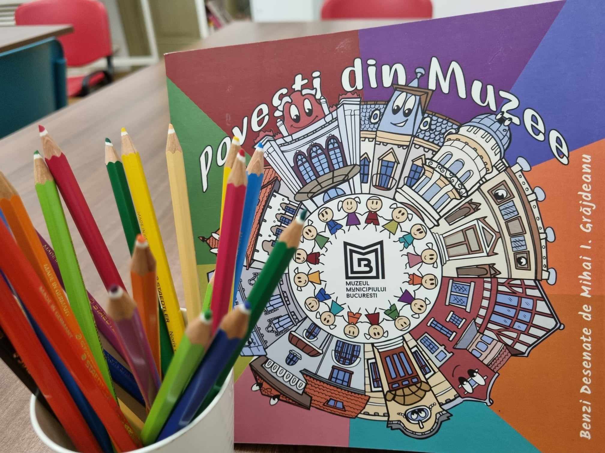 Carte de colorat în benzi desenate, lansată la București