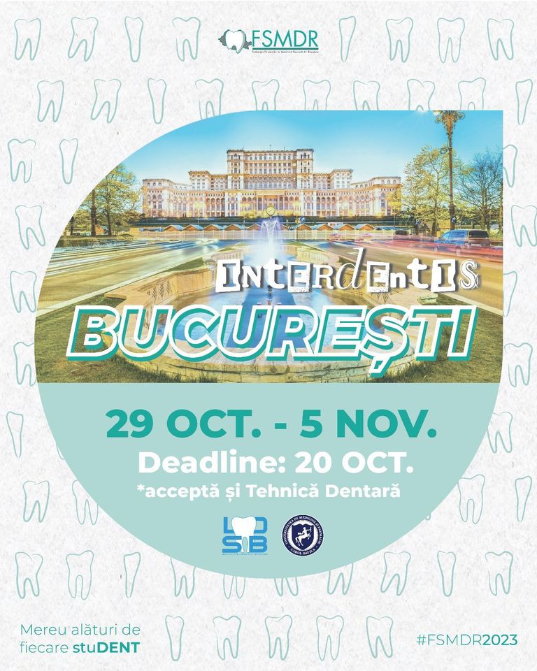 InterDentis se va desfășura la București, în perioada 29 octombrie - 5 noiembrie 