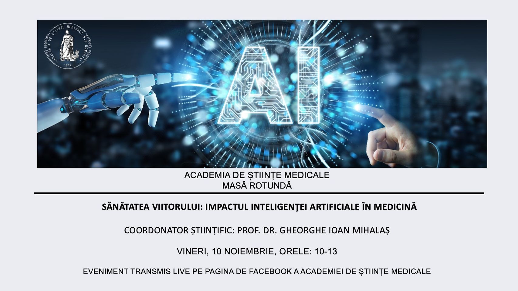 Masă rotundă despre impactul inteligenței artificiale în medicină